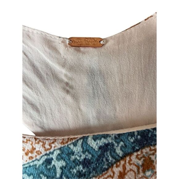 Free People Slubby Crinkle Serves You Right Printed Maxi Dress Size 8 - Picture 6 of 10